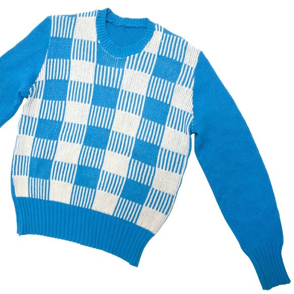 Sundazed (Austria) Structured Jacquard, Checkerboard, Mid-Century - Picture 6 of 6